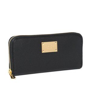 MICHAEL KORS Black Gold Jet Set Wallet
